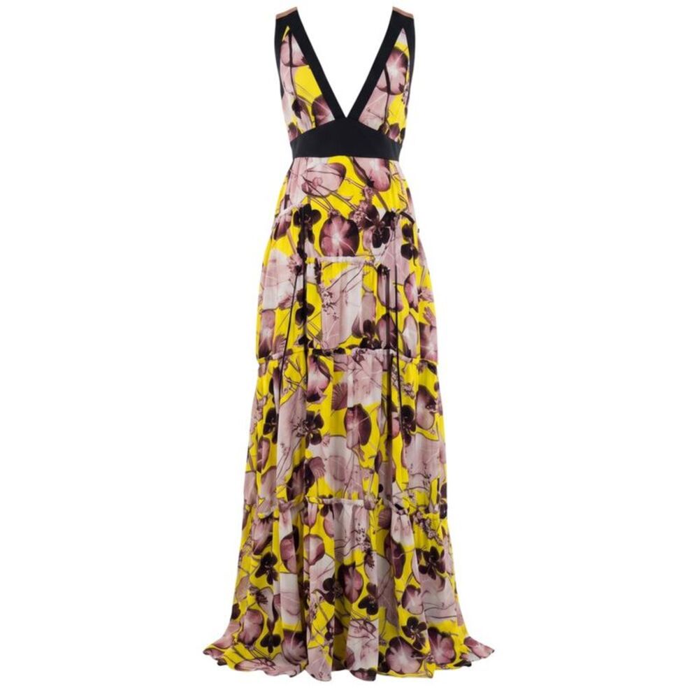 Trussardi Yellow Silk Women Women's Dress